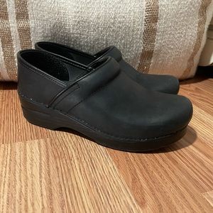 Dansko Matte Black Professional Work Clogs